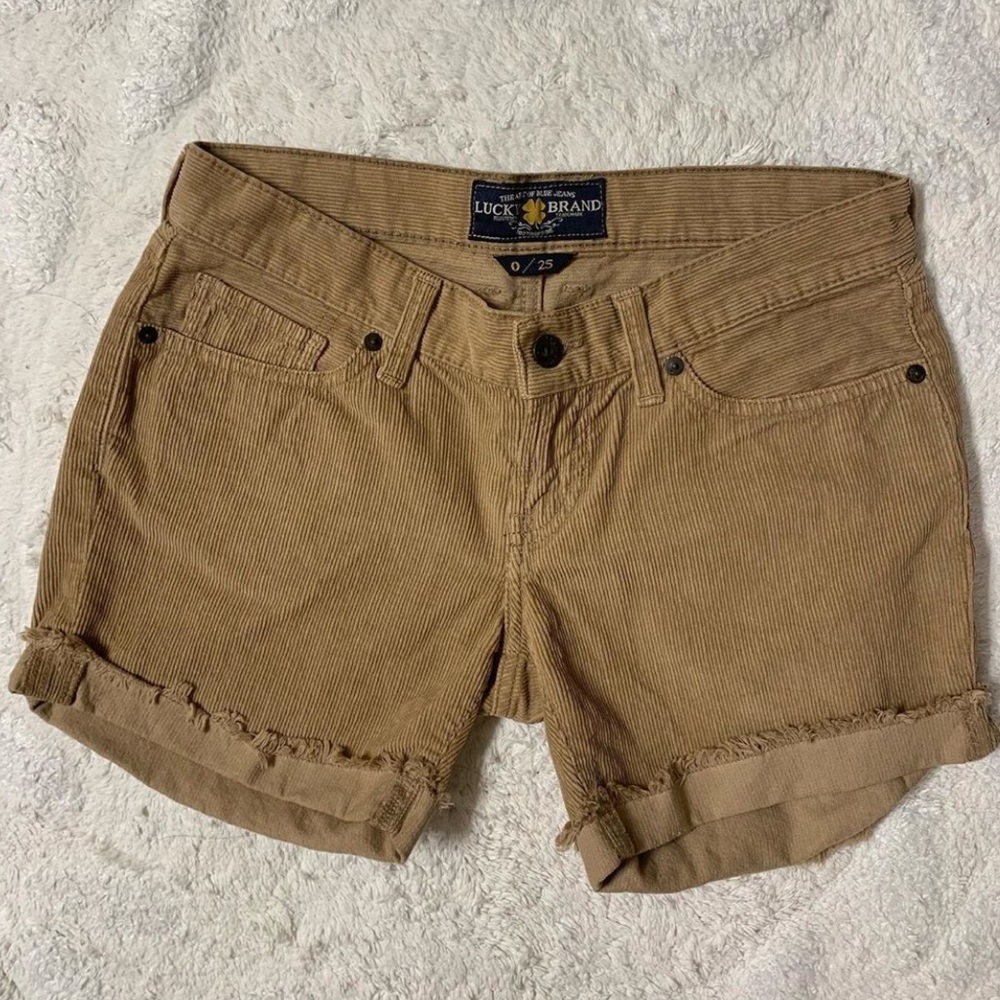 Lucky Brand tan corduroy shorts